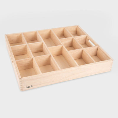 Tickit® Sortiertablett aus Holz – 14 Fächer