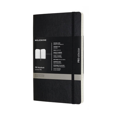 Professionelles Moleskine-Notizbuch – groß – Softcover – schwarz