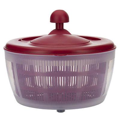 Westmark Salatschleuder, Fassungsvermögen: 5 l, ø 26 cm, Kunststoff, BPA-frei, Fortuna, Farbe: transparent rot, 24322260