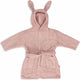 Jollein – Babybademantel Frottee 1-2 Jahre – Kinderbademantel mit Kapuze – Wildrose