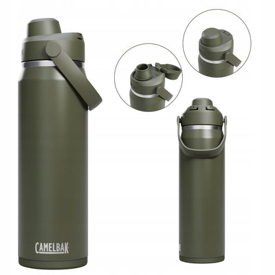 Camelbak Thrive Chug Trinkflasche – 750 ml – Edelstahl – mit Schraubverschluss – Isolierwasserflasche – grün