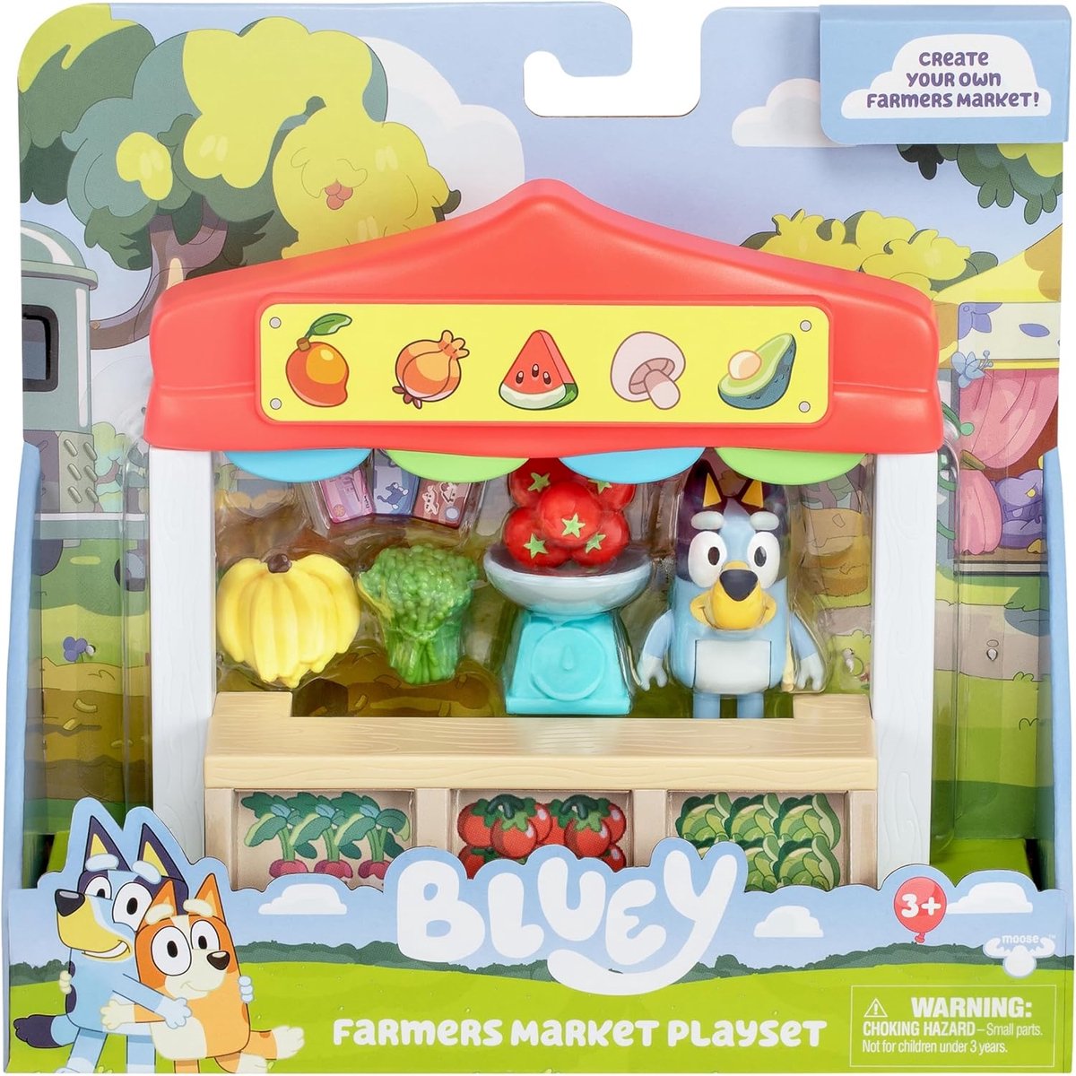 Moose Toys Bluey Marktstand Spielset – Bluey – Spielset – Kinder