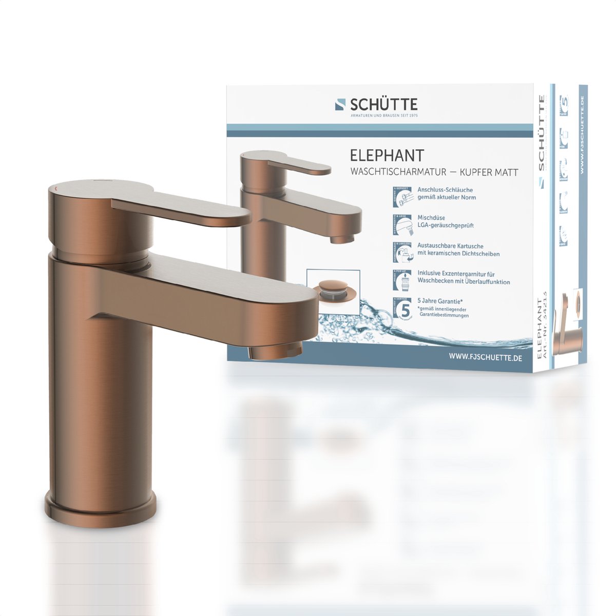 Schütte Schütte Washbeer Mixer Elefantenmatte Kupfer -gelenkt