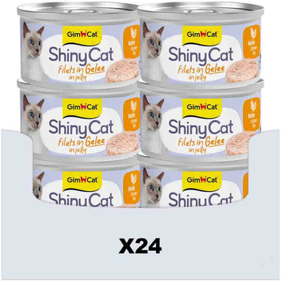 Gimcat 24 x 70 g – Shinycat-Filets in Gelee-Hähnchen