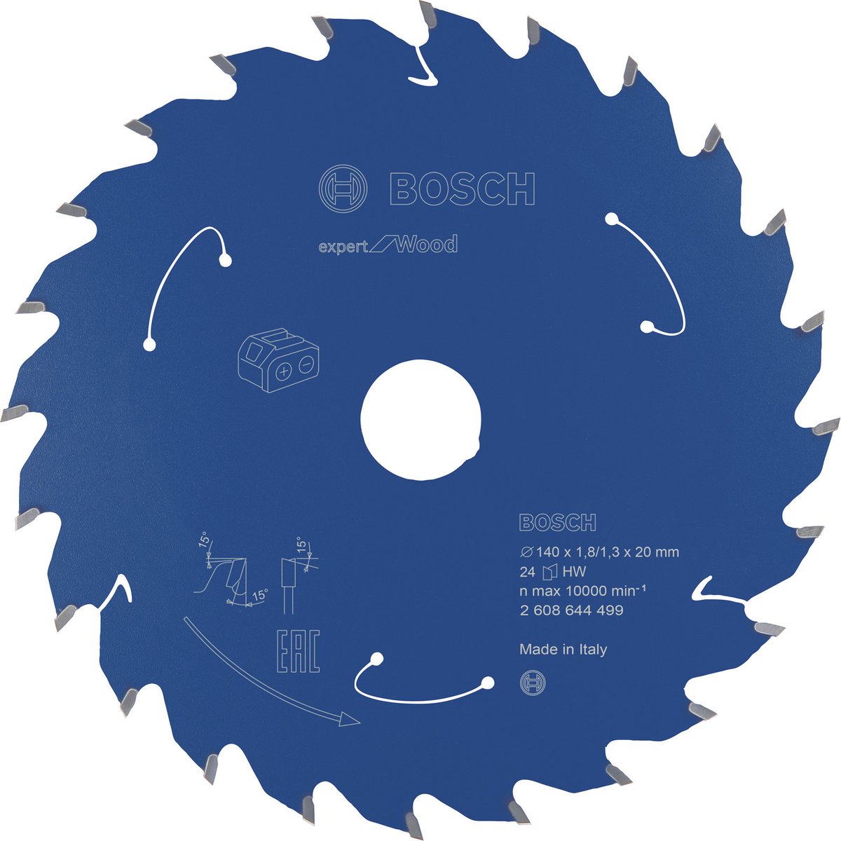Bosch Zubehör 2608644499 Kreissägeblatt 140 x 20 mm Zähnezahl: 24 1 Stück
