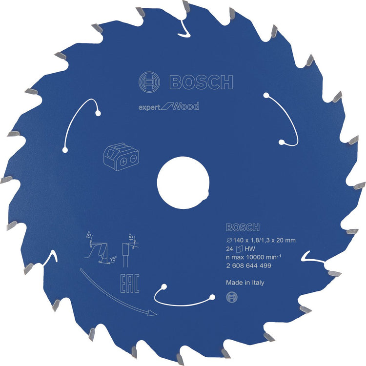 Bosch Zubehör 2608644499 Kreissägeblatt 140 x 20 mm Zähnezahl: 24 1 Stück