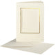 Creativ Company Passepartoutkarten, Rechteck mit Goldrand, Kartengröße 10,5x15 cm, Umschlaggröße 11,5x16,5 cm, gebrochenes Weiß, 10er Set 1 Box