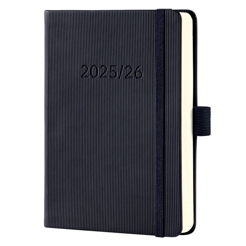 Sigel Weekly Agenda Conceptum – Format A6 – Jahr 2025 2026 – 18 Monate – Schwarz – Hardcover – SI-C2602