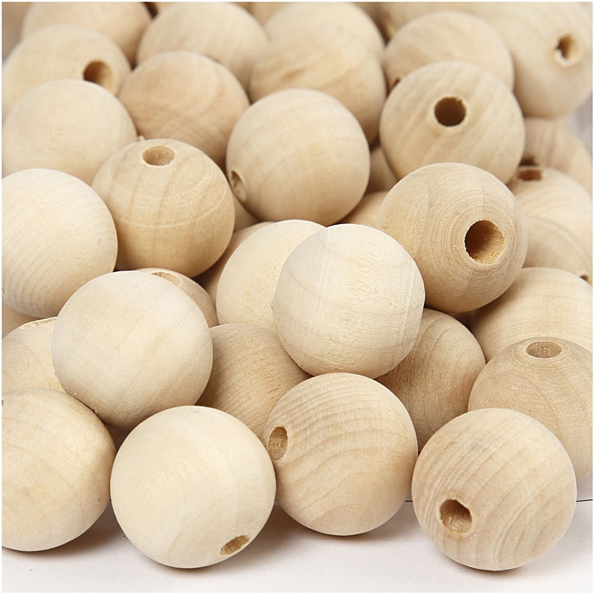 Holzperlen, Ø 2cm, 200Stück.