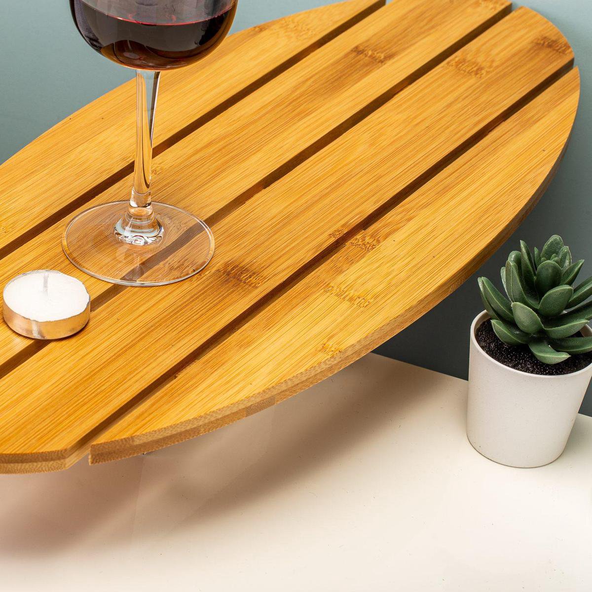 Kikkerland Surfbrett Badebrett – Beistelltisch Badewanne – Spa – Muttertagsgeschenk