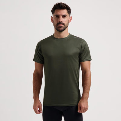 Rogelli Promo Laufshirt Herren – kurze Ärmel – Armeegrün – M