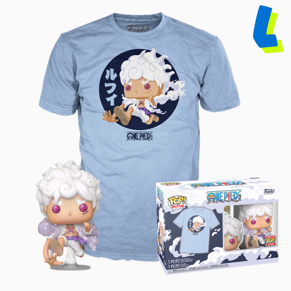 Funko-Pop! T-Shirt – Luffy Gear Five + Shirt – Größe L