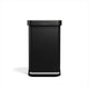 Simplehuman rechteckiger Treteimer – 45 l – mit Beutelhalter – mattschwarzer Edelstahl