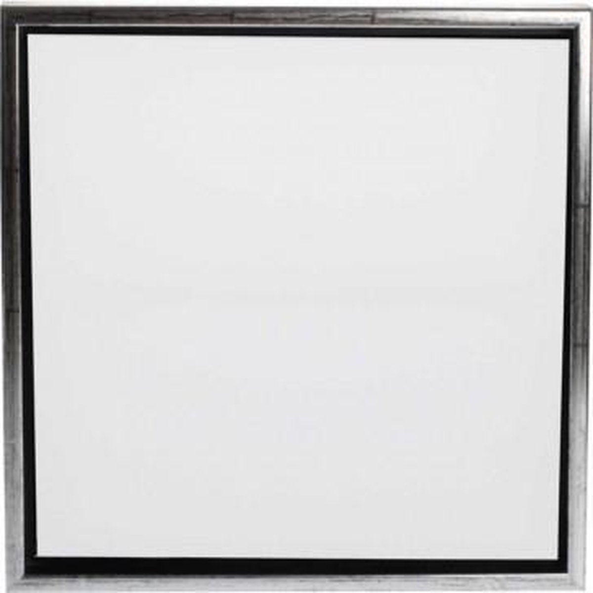 Creativ Company Leinwand mit Rahmen, Größe 30x30 cm, 360 gr, Antiksilber, weiß, 1 Stück