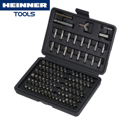 Heinner 100-teiliger Chrom-Vanadium-Bit-Satz im Werkzeugkoffer – semiprofessionell