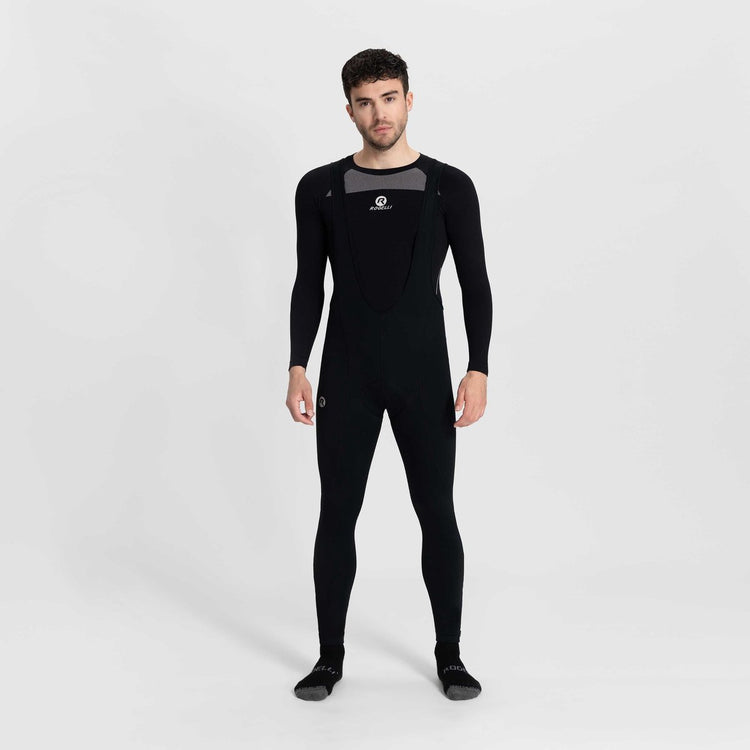 Rogelli Core lange Radhose Herren – Sitzpolster und Hosenträger – Schwarz – S