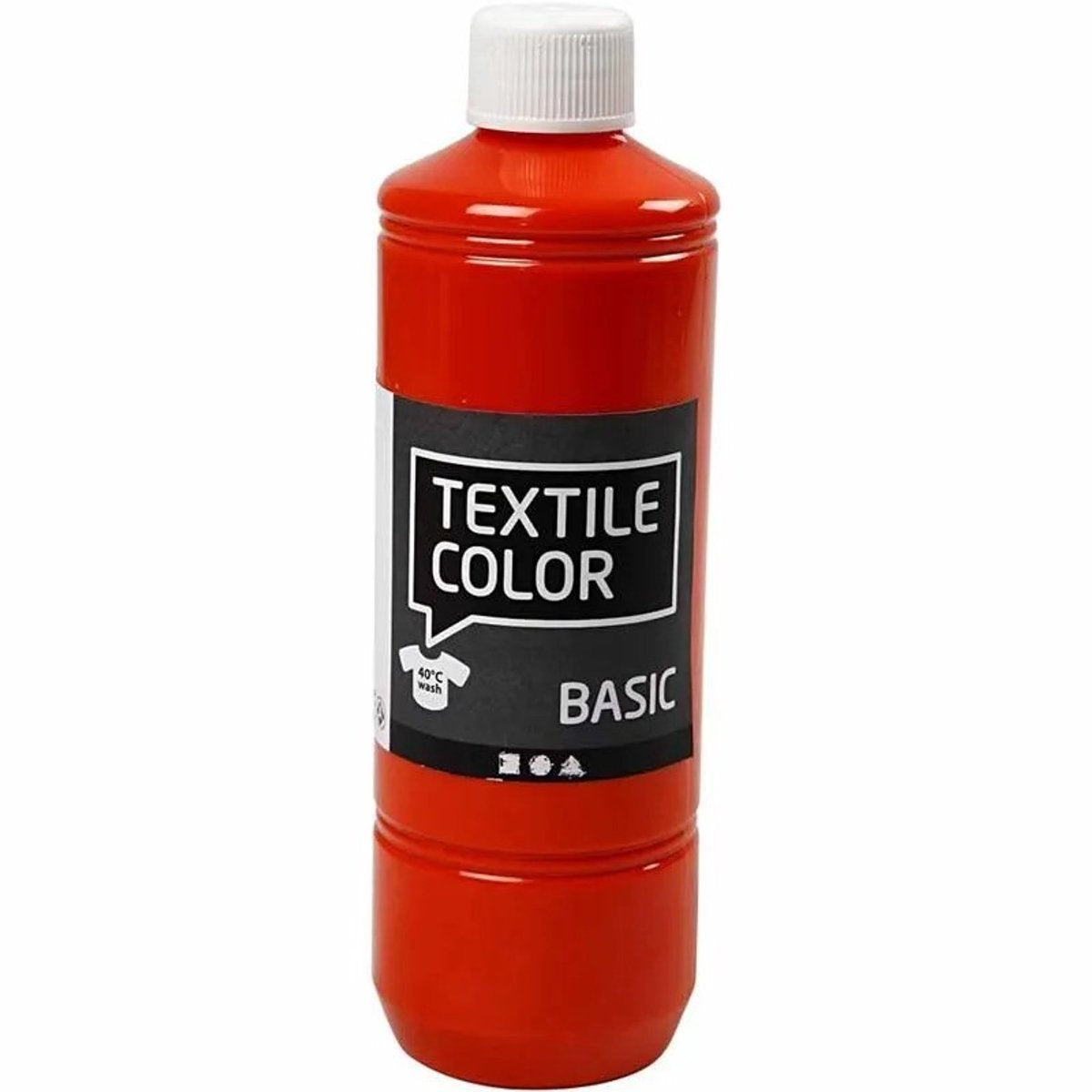 Kreativfirma Textilfarbe halb bedeckt Textilfarbe Orange, 500 ml