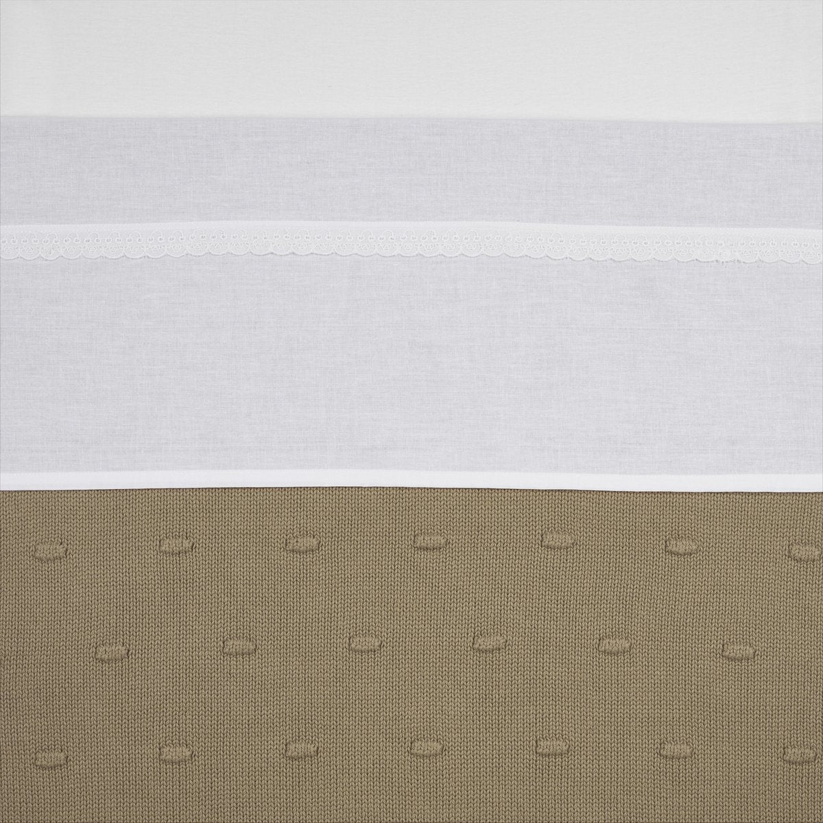 Meyco Baby-Spitzenbettlaken – weiß – 75 x 100 cm – 0,3 tog