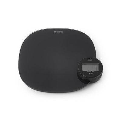 Brabantia Tasty+ Küchenwaage digital – keine Batterie erforderlich – dunkelgrau