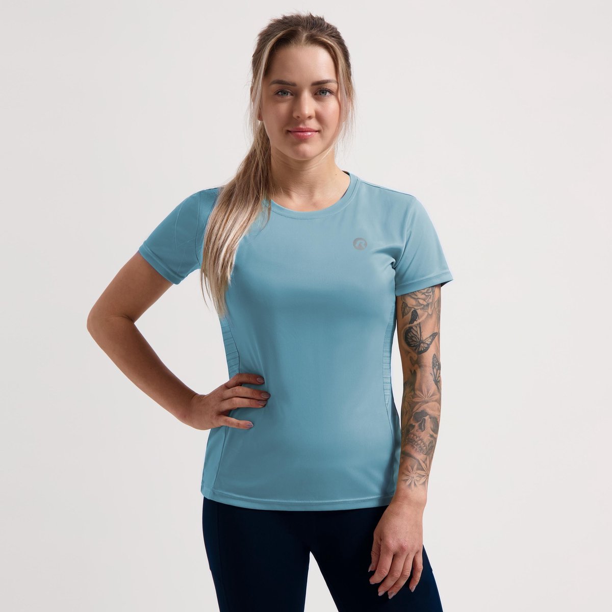 Rogelli Core Laufshirt Damen – Kurzarm – Blau – L