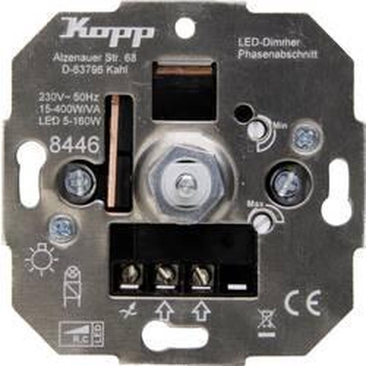 Kopp 844600004 Dimmer (Einbau) geeignet für Leuchtmittel: Glühlampe, Halogenlampe, LED-Lampe
