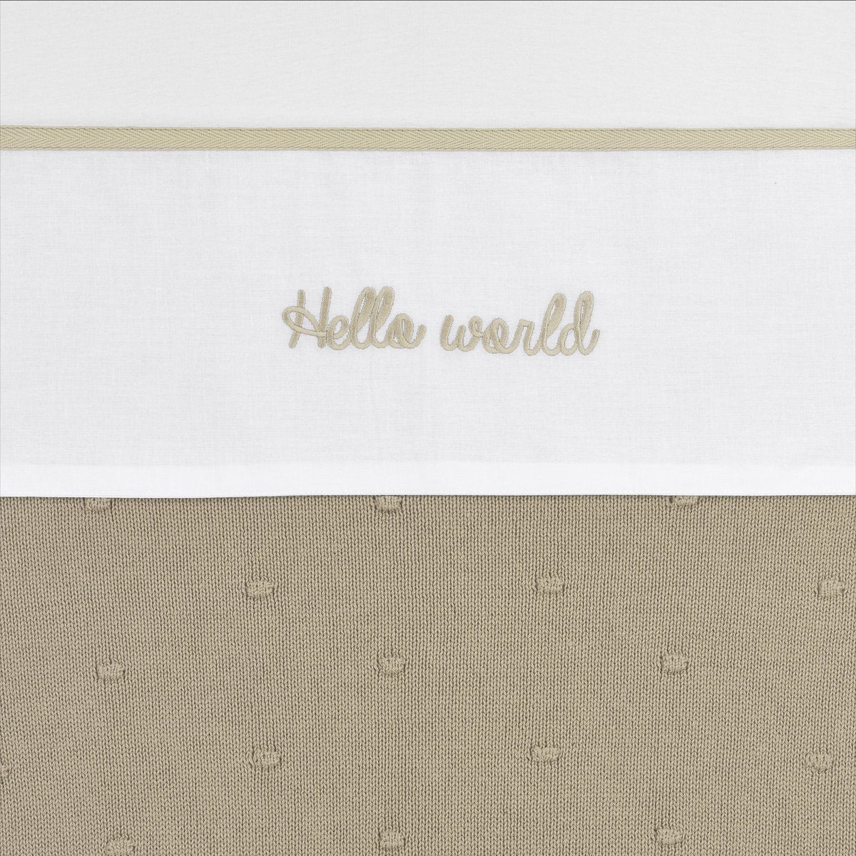 Meyco Baby Hello World Bettlaken – Sand – 75 x 100 cm – 0,3 Tog