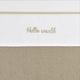Meyco Baby Hello World Bettlaken – Sand – 75 x 100 cm – 0,3 Tog