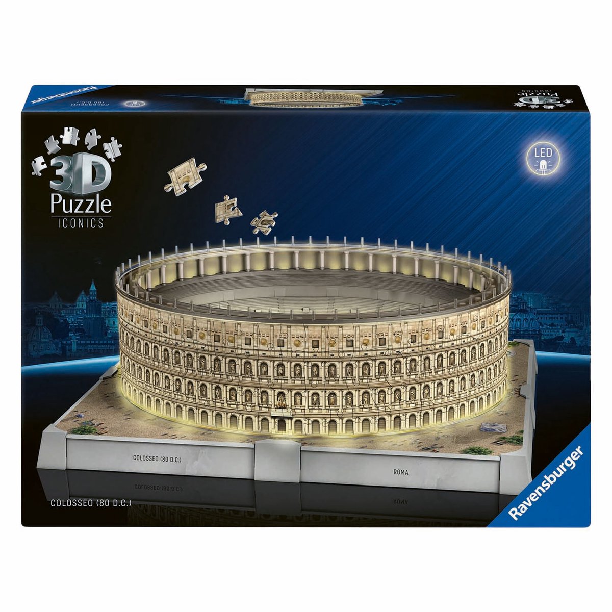 Ravensburger 3D-Puzzle Icons Kolosseum Rom – mit Licht – 291.