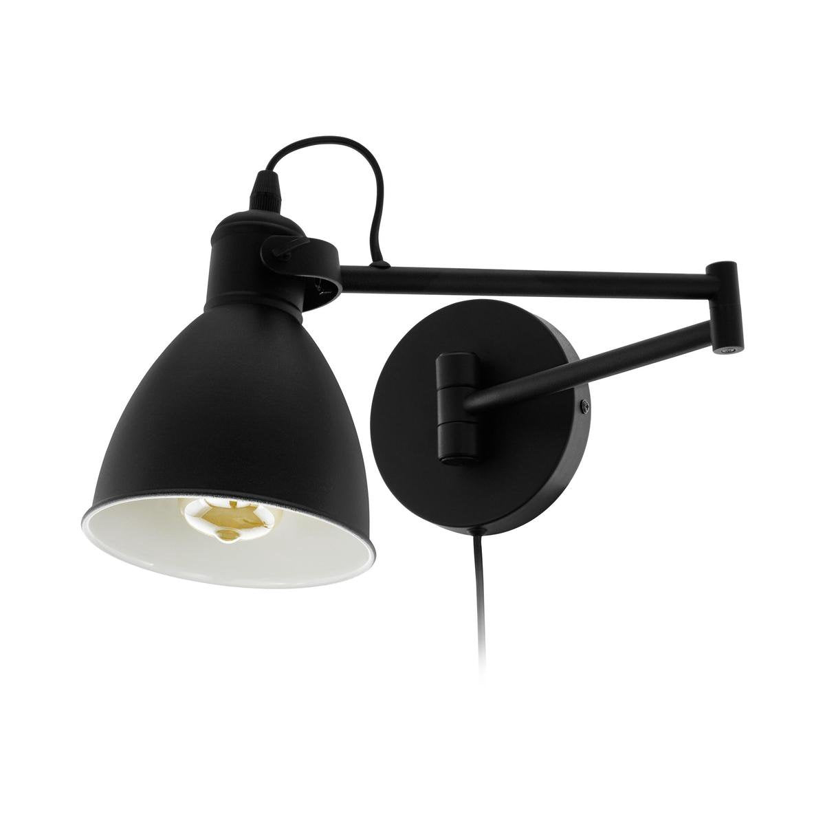 Eglo san peri wandleuchte - e27 - 30 cm - schwarz