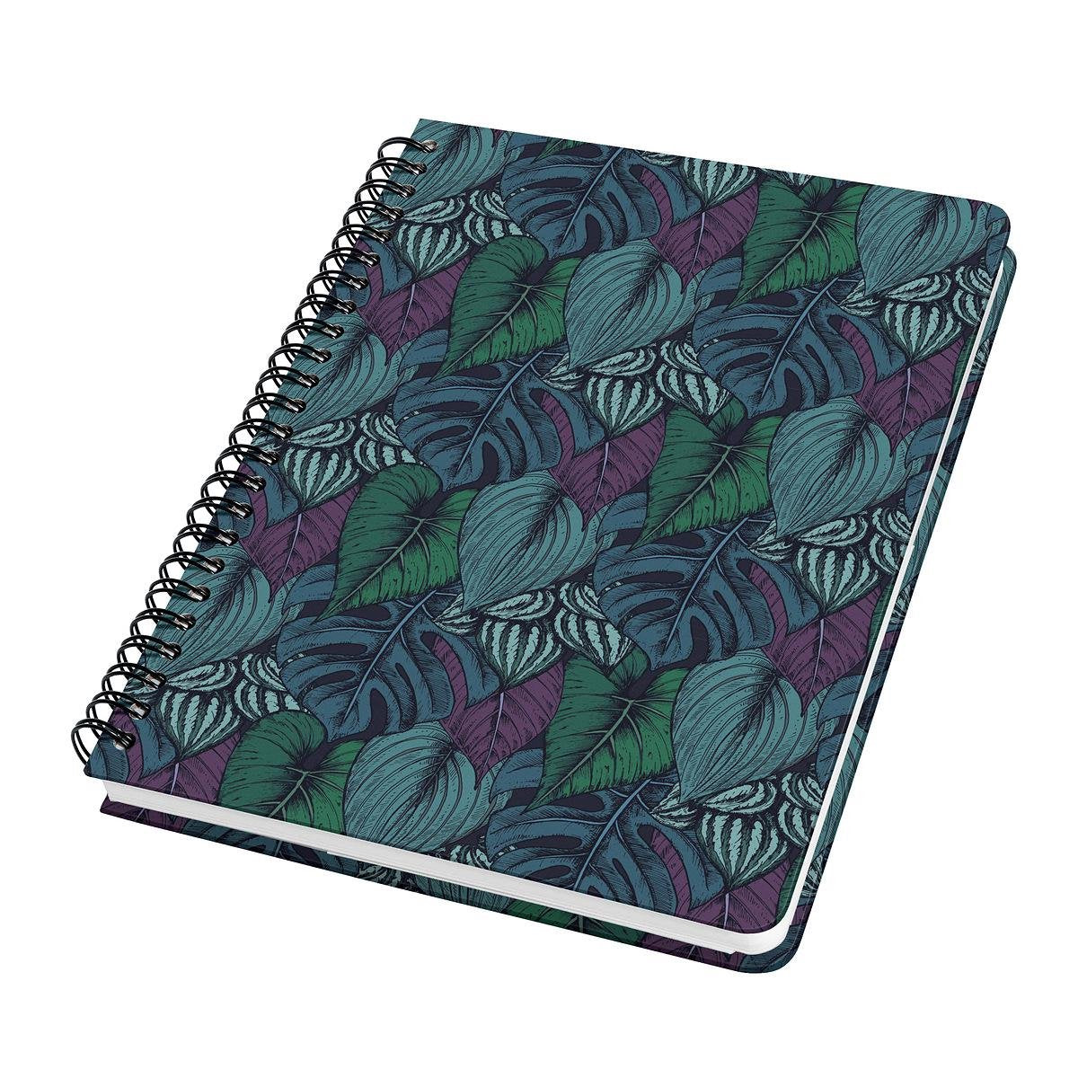 Sigel – Spiralnotizbuch – Jolie – A5 – Hardcover – 120 Seiten – Punkte – 100-Gramm-Papier – Dschungelträume – si-jn612