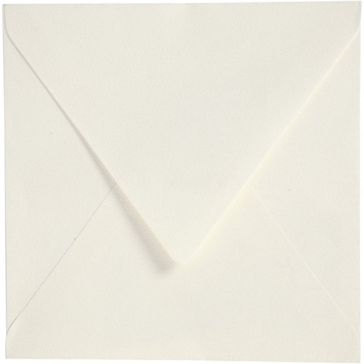 Briefumschläge der Firma Creativ, Briefumschlaggröße 16x16 cm, 120 gr, gebrochenes Weiß, 50 Stück 1 Karton