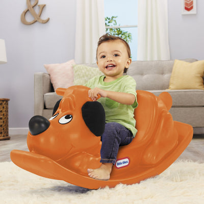 Little Tikes - Schaukelwelpe - Schaukelwippe - Wippe für drinnen und draußen - Orange