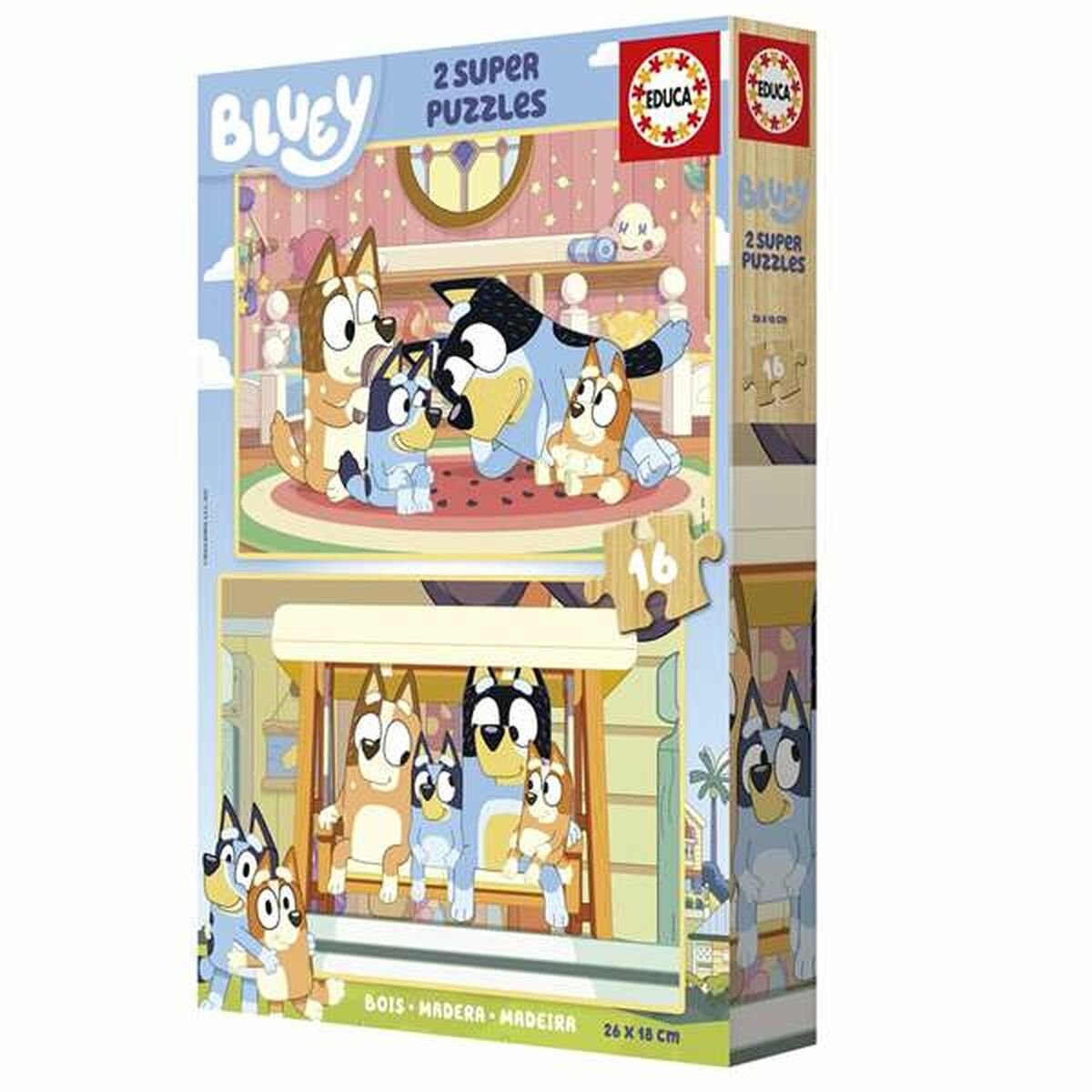 Educa 2er-Puzzleset blau (2 Teile)