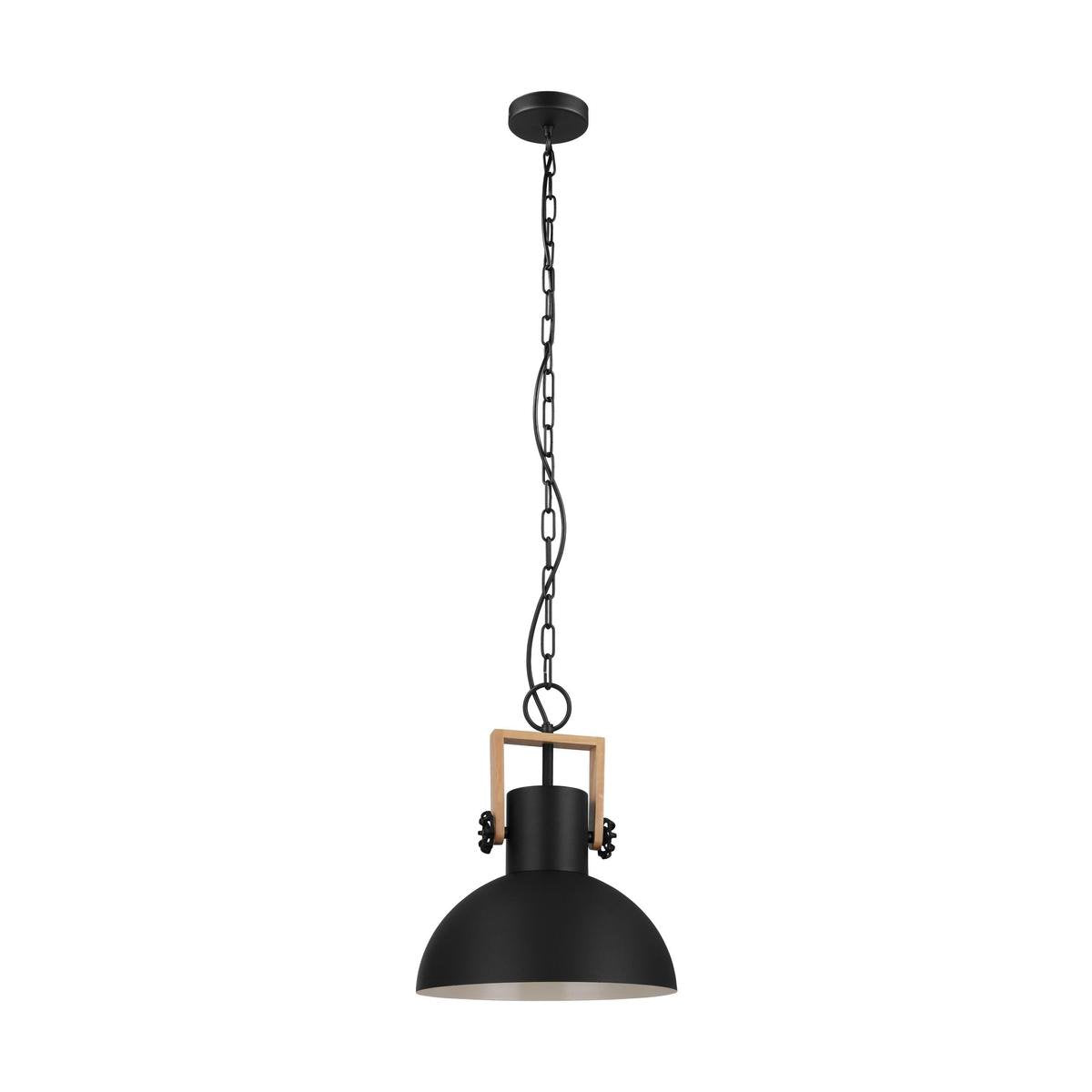 Eglo Lubenham Hängelampe – ø30 cm – E27 – schwarzes Holz