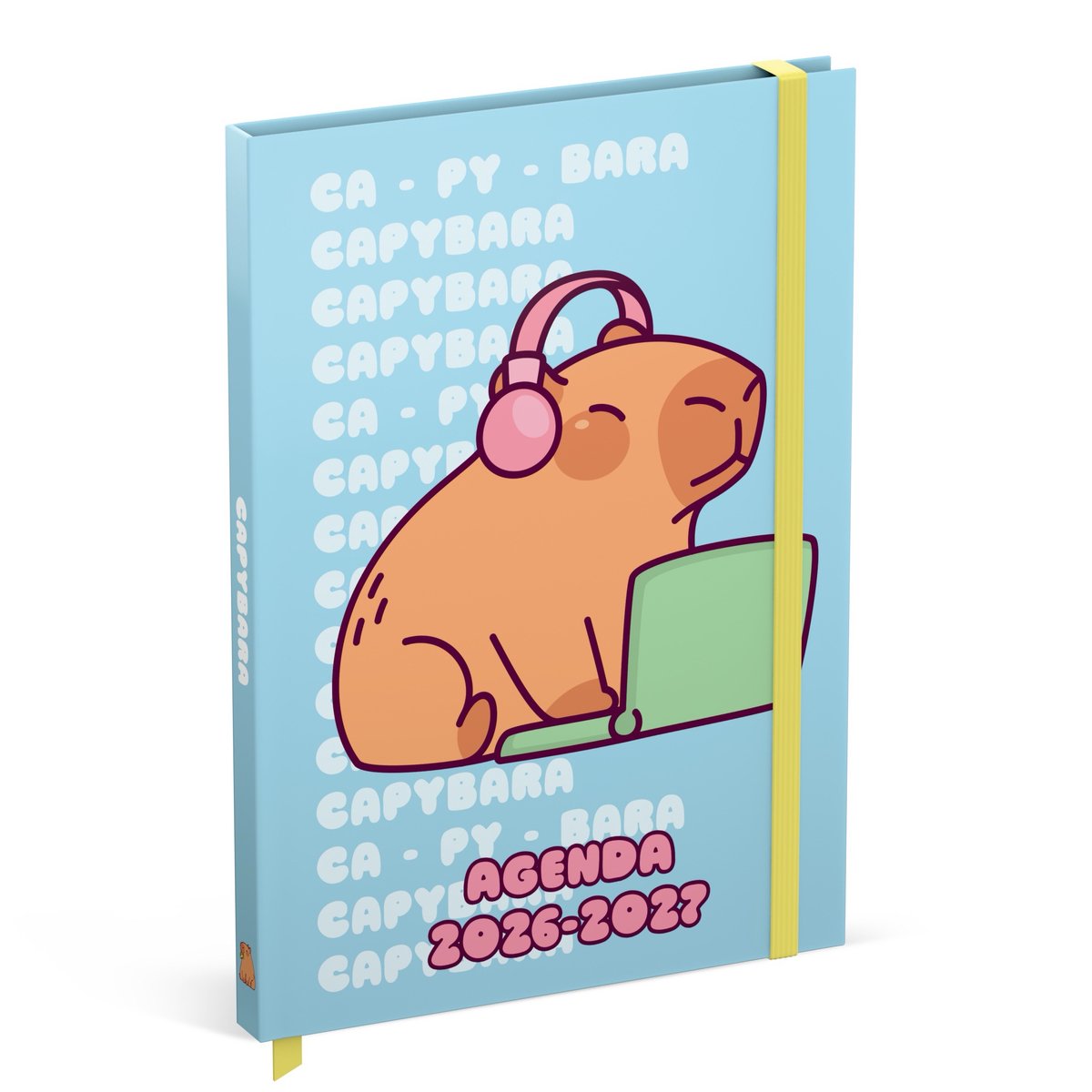 Capybara Lannoo Agenda – Schule Agenda 2026–2027 – A5-Format – Hellblau