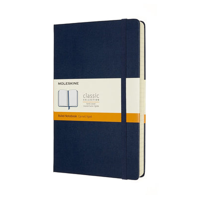 Klassisches Moleskine-Notizbuch – erweitert – groß – Hardcover – liniert – Saphirblau