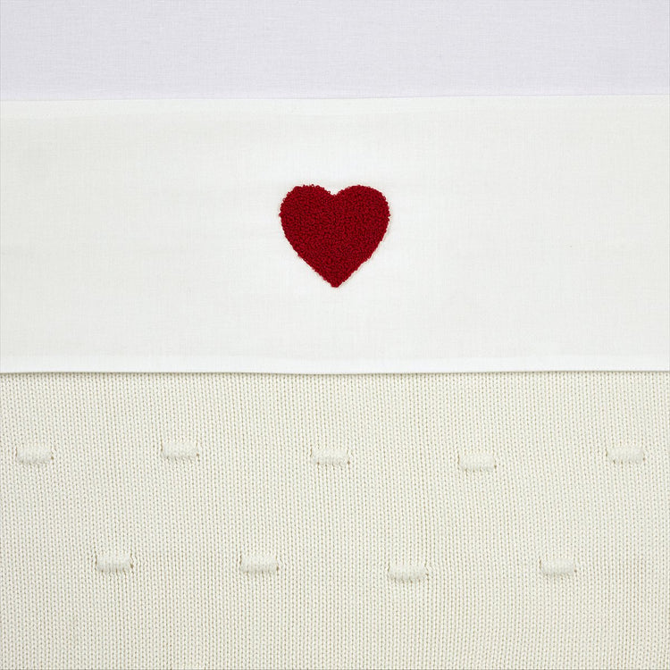 Meyco Babybettlaken Sweet Heart – Rot – 100 x 150 cm – 0,3 Tog