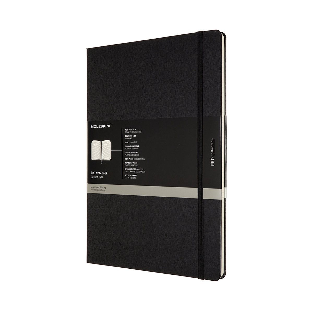 Professionelles Moleskine-Notizbuch – A4 – Hardcover – Schwarz