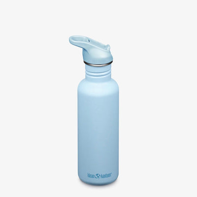 KLEAN Kanteen -Trinkflasche - Klassiker - Sportdop mit Flip - Clear Sky - 800 ml