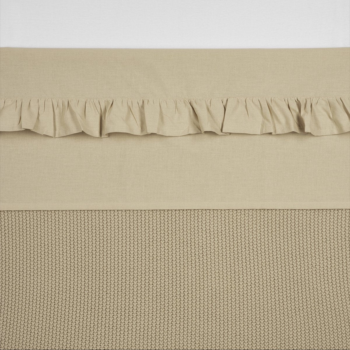 Meyco Rüschenbettlaken für Babys – Sand – 75 x 100 cm – 0,3 Tog