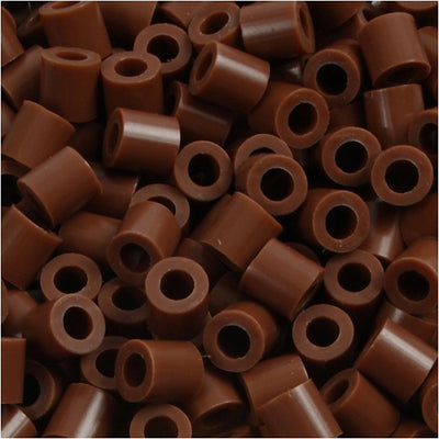 Nabbi-Perlen zum Aufbügeln, Größe 5 x 5 mm, Lochgröße 2,5 mm, mittel, Schokolade (32249), 6000 Stück 1 Box