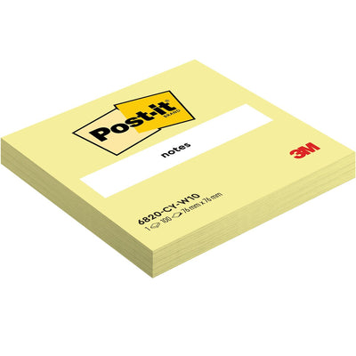 Haftnotizen, 100 Blatt, ft 76 x 76 mm, Kanariengelb (Kanariengelb) 10 Stück