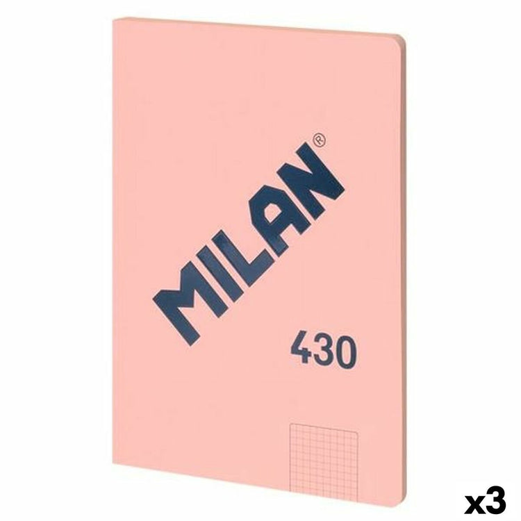 Milan Notizbuch Serie 1918 rosa A4 48 Blatt (3 Stück)