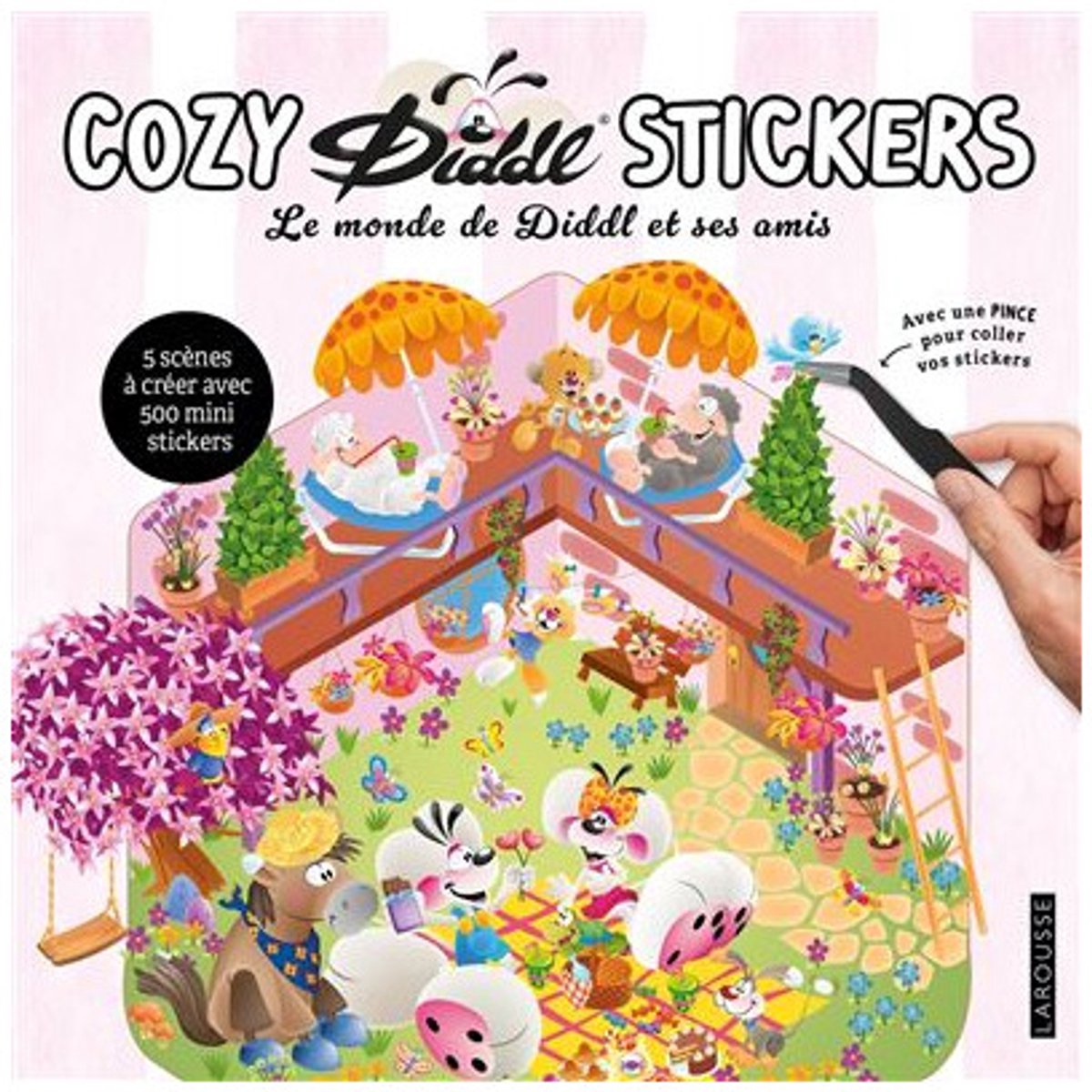 Larousse – gemütliche Aufkleber Diddl – Stickerbuch – 5 Szenen – 15 Blatt