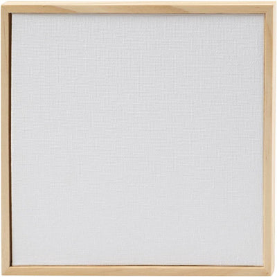 Creativ Company Leinwandpaneel mit Rahmen, Größe 15,8 x 15,8 cm, 280 g, weiß, 10 Stück 1 Karton