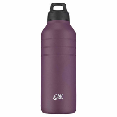 Esbit Majoris Trinkflasche – 1 Liter – Lila – Trinkflasche aus Edelstahl – Schlaufenverschluss