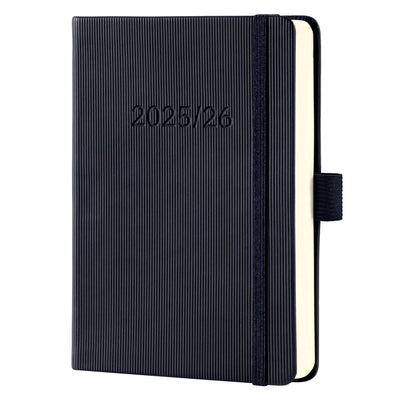 Sigel Weekly Agenda Conceptum – Format A6 – Jahr 2025 2026 – 18 Monate – Schwarz – Hardcover – SI-C2602
