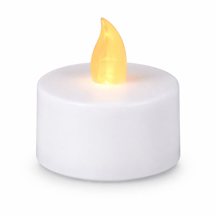 Arti casa LED-Teelichter 8 Stück – Flackernde LED-Teelichter auf Batterie – Teelichter ohne offene Flamme – ø3,7 cm – Weiß