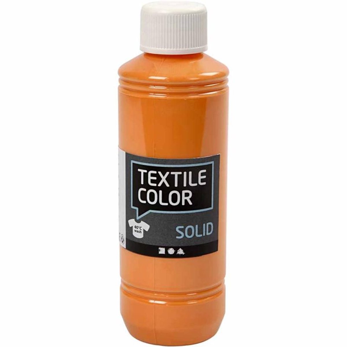 Kreativfirma Textilfarbe abdecken Textilfarbe Orange, 250 ml