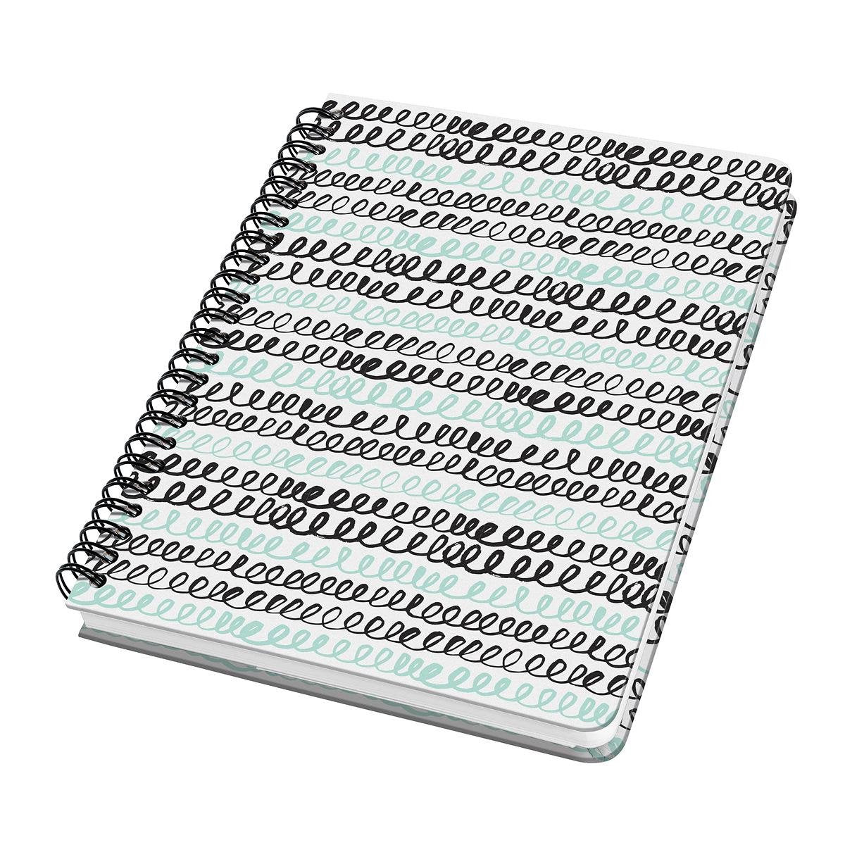 Sigel – Spiralnotizbuch – Jolie – A5 – Hardcover – 120 Seiten – 100-Gramm-Papier – Punkte – Curly Mint – Si-JN622